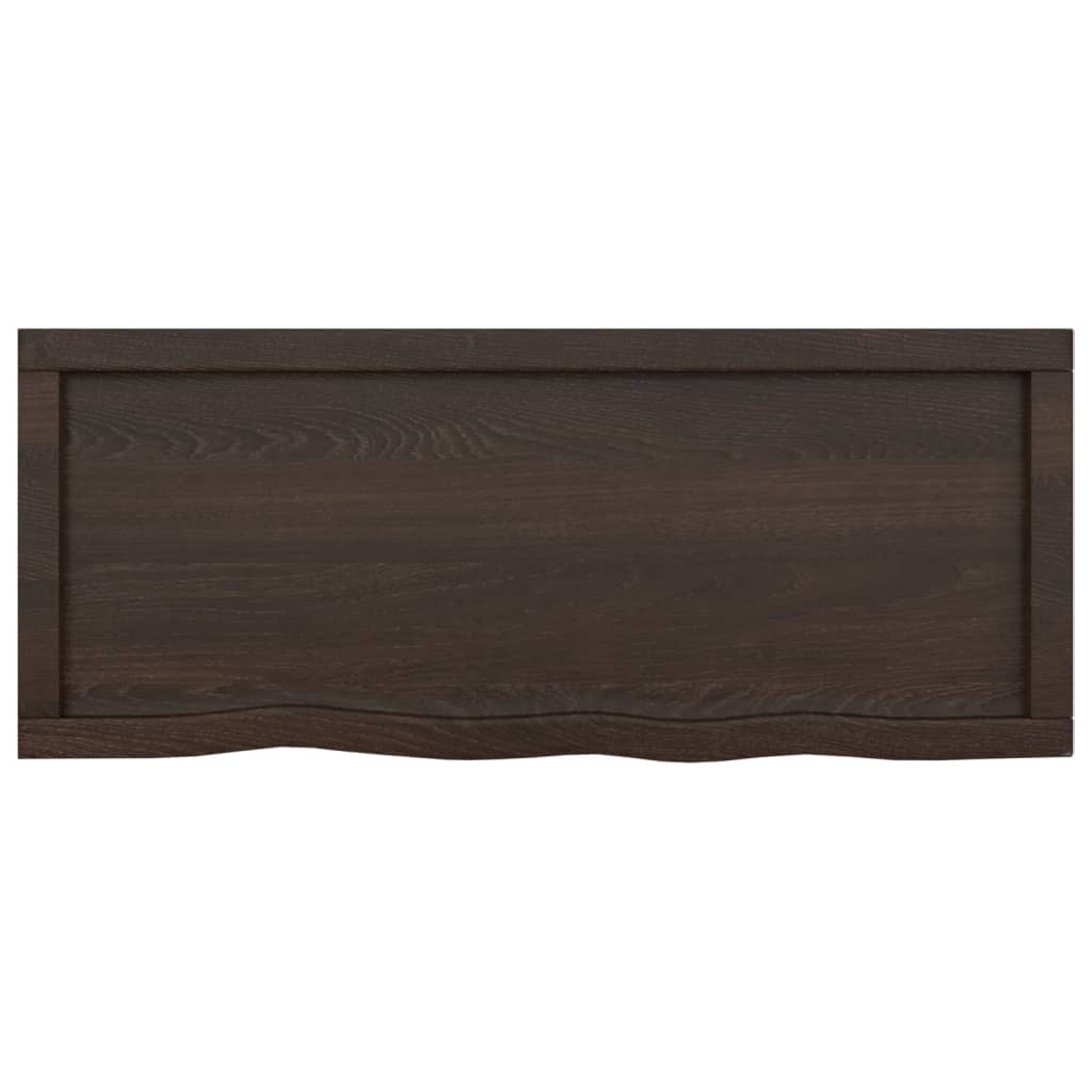 Waschtischplatte Dunkelbraun 100x40x(2-4)cm Massivholz