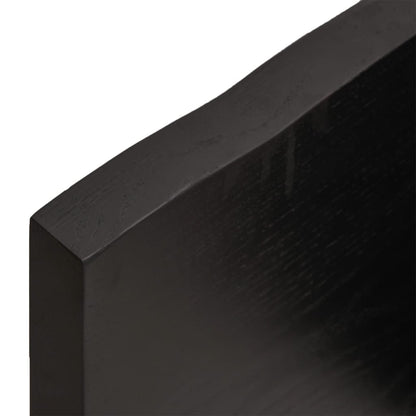 Waschtischplatte Dunkelbraun 100x40x(2-4)cm Massivholz