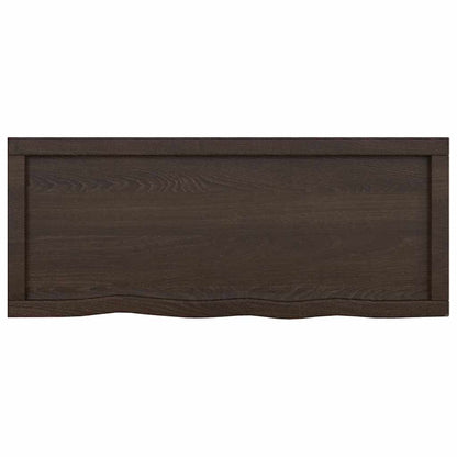 Waschtischplatte Dunkelbraun 100x40x(2-6)cm Massivholz