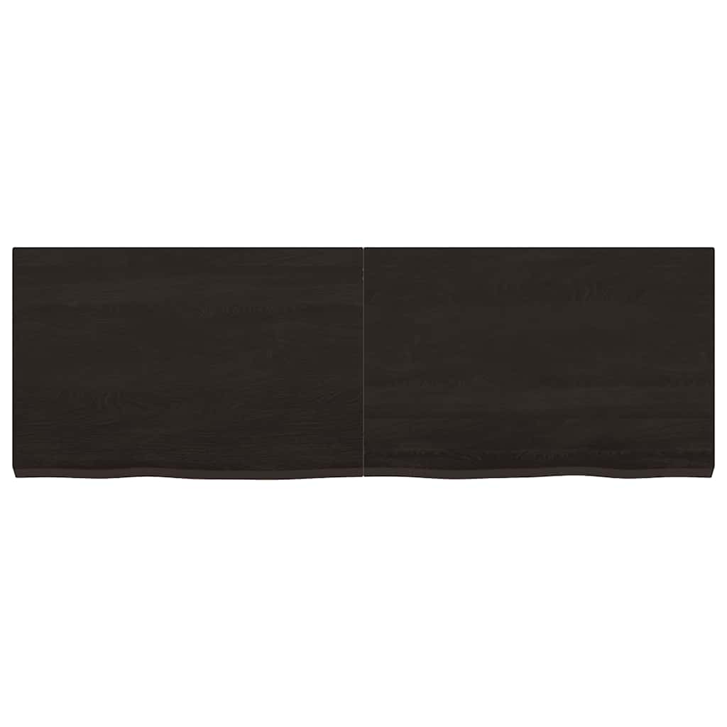 Waschtischplatte Dunkelbraun 120x40x(2-4)cm Massivholz