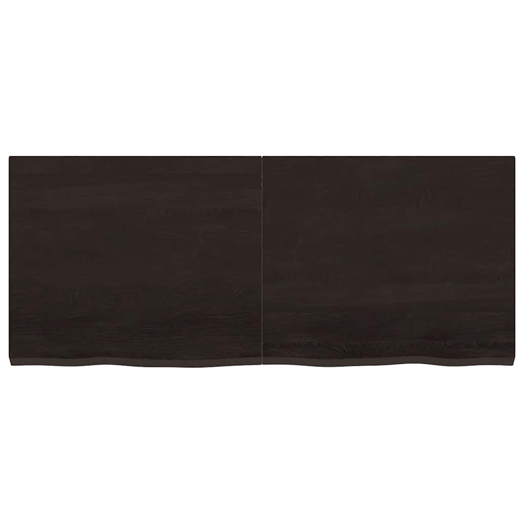 Waschtischplatte Dunkelbraun 120x50x(2-4)cm Massivholz