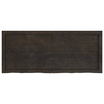 Waschtischplatte Dunkelbraun 120x50x(2-6)cm Massivholz