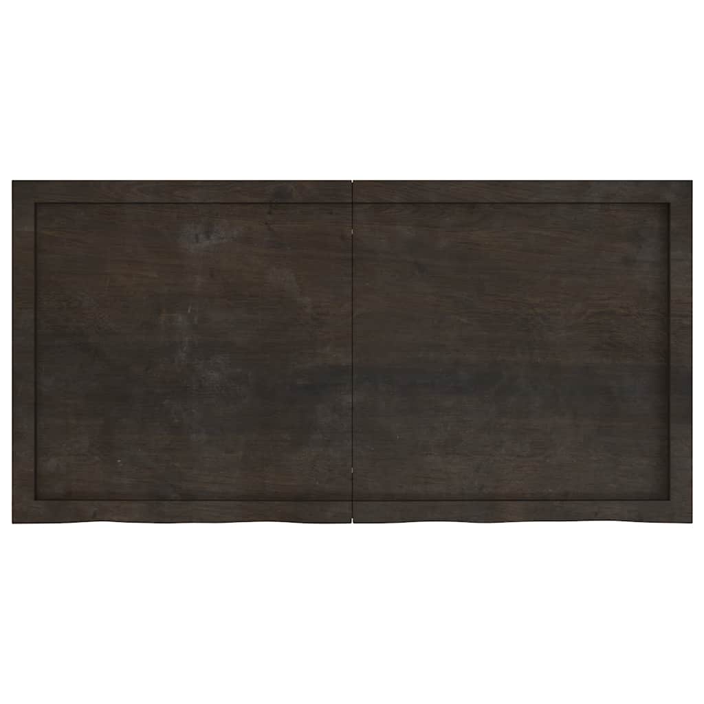 Waschtischplatte Dunkelbraun 120x60x(2-4)cm Massivholz