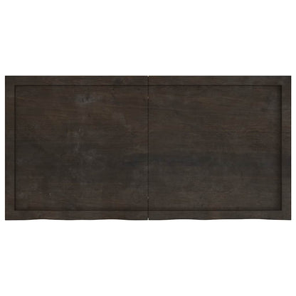 Waschtischplatte Dunkelbraun 120x60x(2-4)cm Massivholz