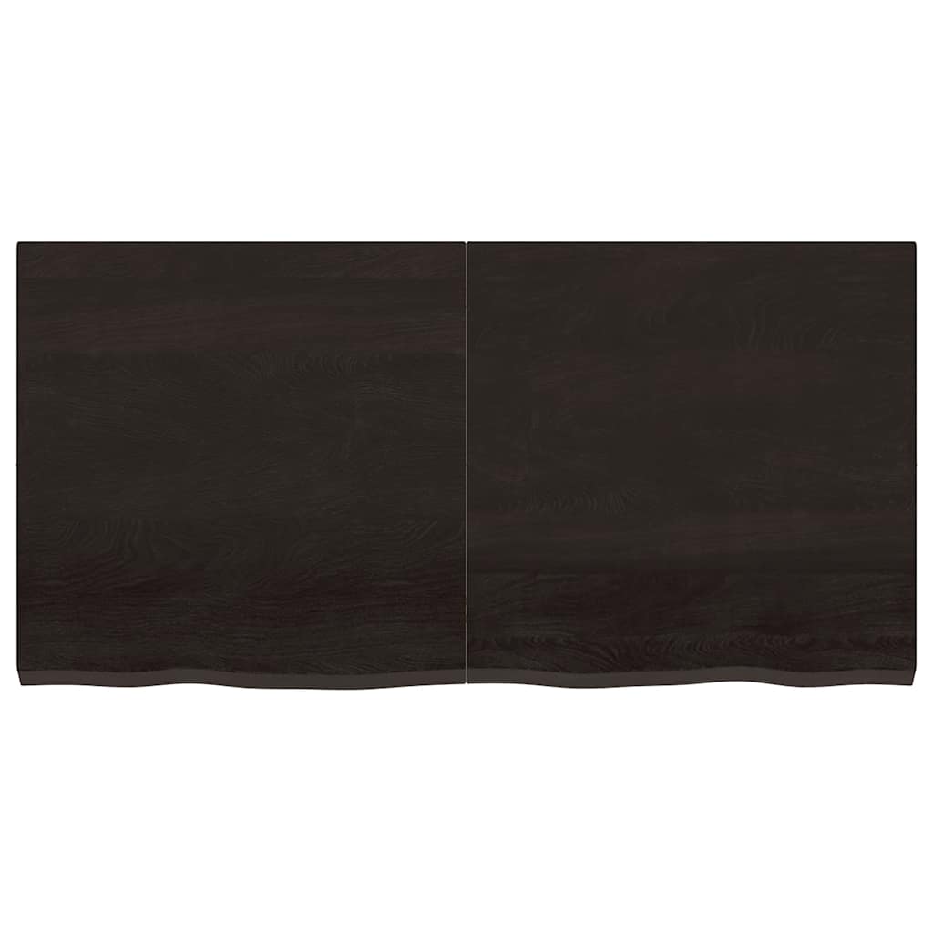 Waschtischplatte Dunkelbraun 120x60x(2-4)cm Massivholz