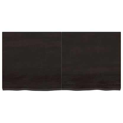 Waschtischplatte Dunkelbraun 120x60x(2-4)cm Massivholz