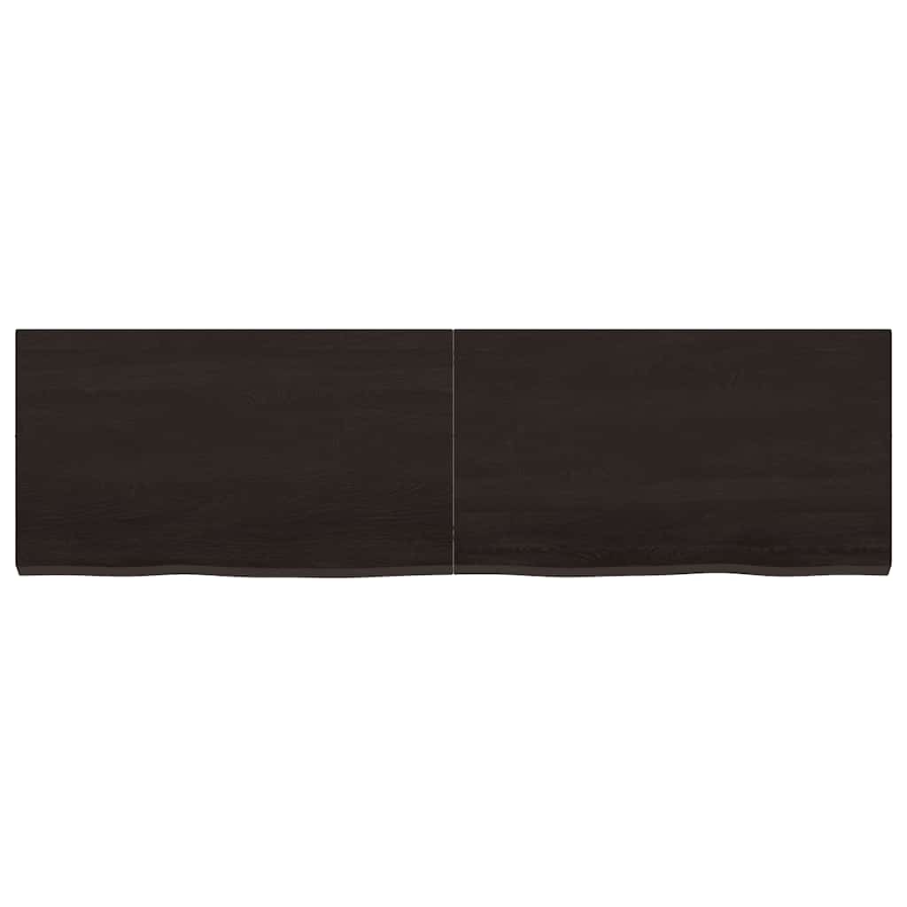 Waschtischplatte Dunkelbraun 140x40x(2-4)cm Massivholz