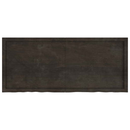 Waschtischplatte Dunkelbraun 140x60x(2-6)cm Massivholz