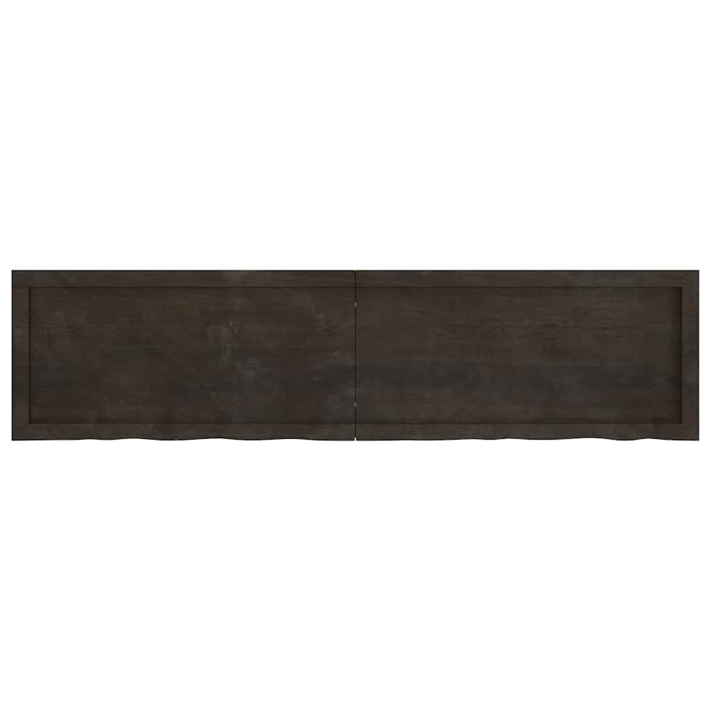 Waschtischplatte Dunkelbraun 160x40x(2-6)cm Massivholz