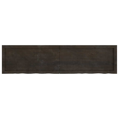 Waschtischplatte Dunkelbraun 160x40x(2-6)cm Massivholz