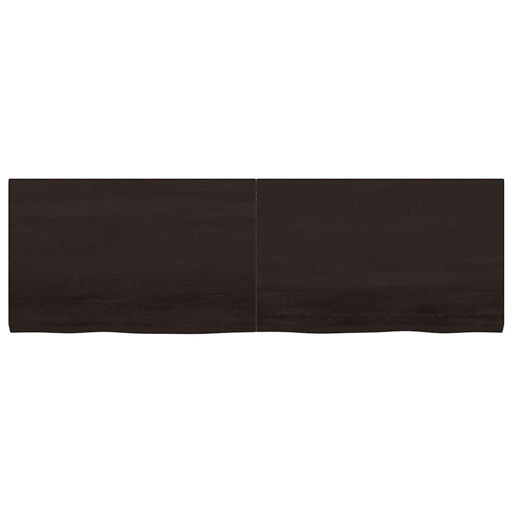 Waschtischplatte Dunkelbraun 160x50x(2-4)cm Massivholz