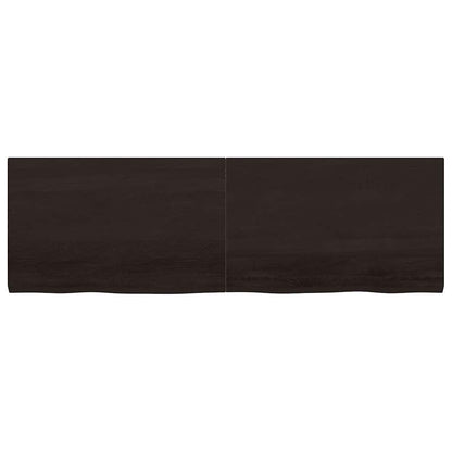 Waschtischplatte Dunkelbraun 160x50x(2-4)cm Massivholz