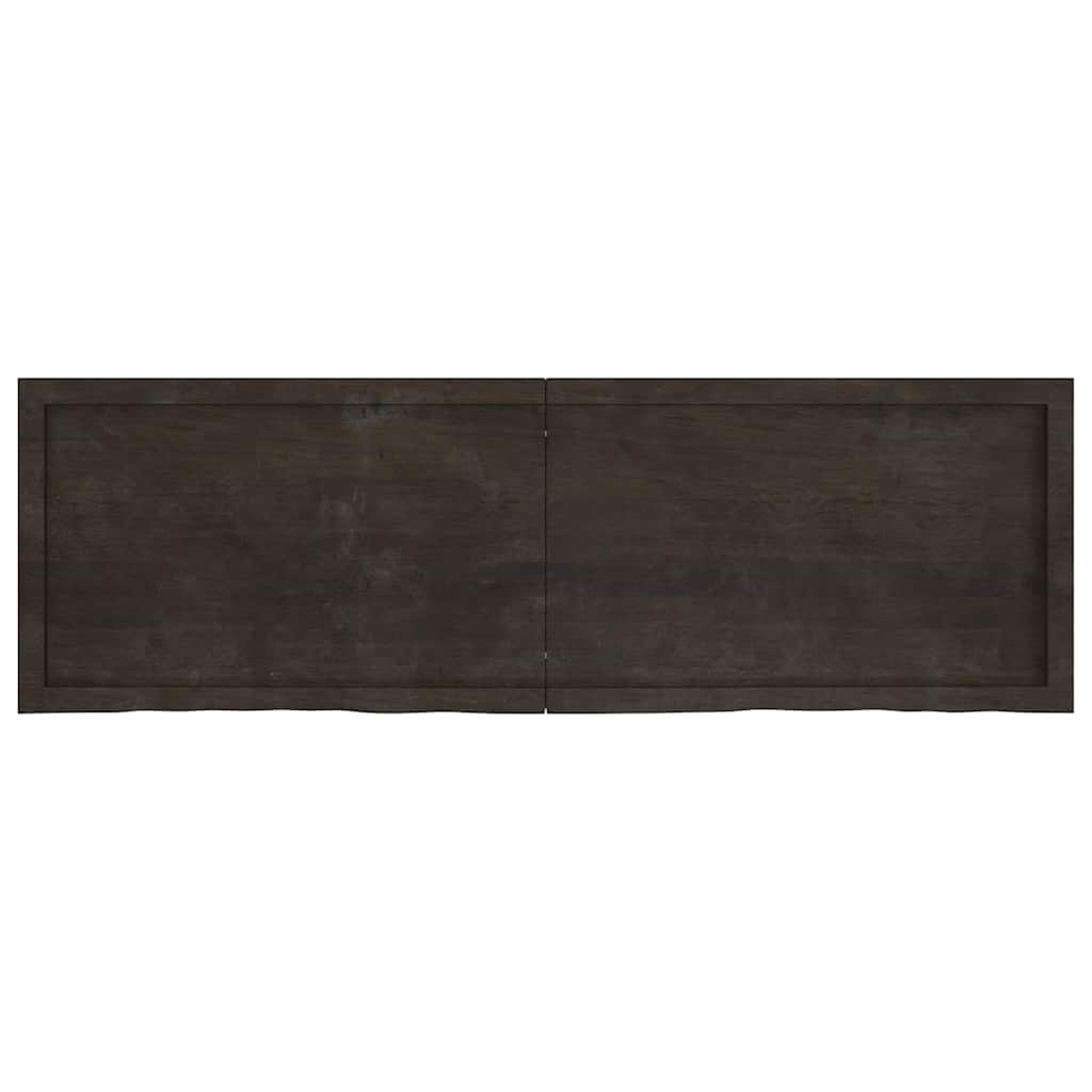 Waschtischplatte Dunkelbraun 160x50x(2-4)cm Massivholz
