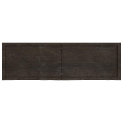 Waschtischplatte Dunkelbraun 160x50x(2-4)cm Massivholz
