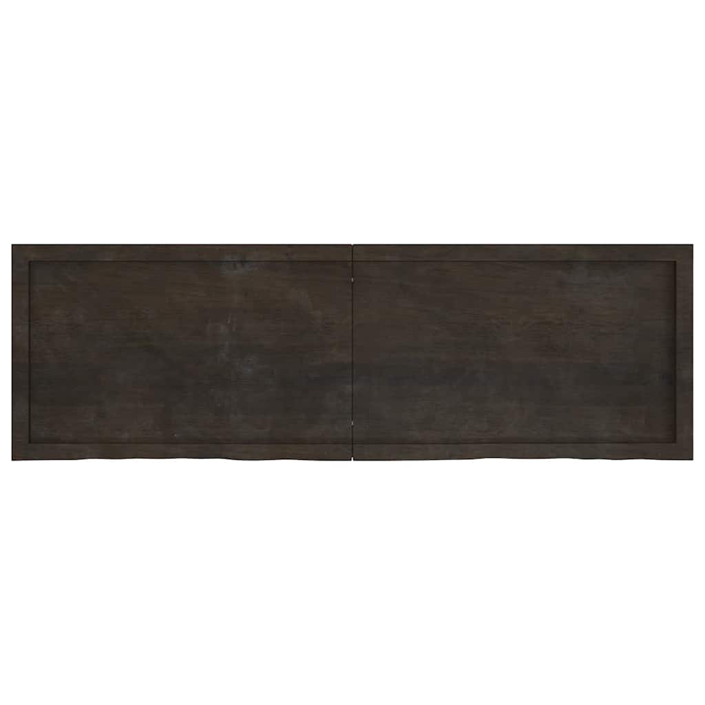 Waschtischplatte Dunkelbraun 160x50x(2-6)cm Massivholz