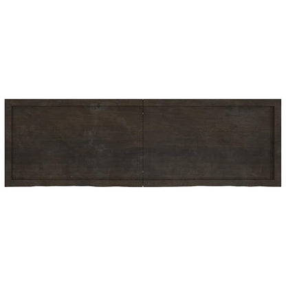 Waschtischplatte Dunkelbraun 160x50x(2-6)cm Massivholz