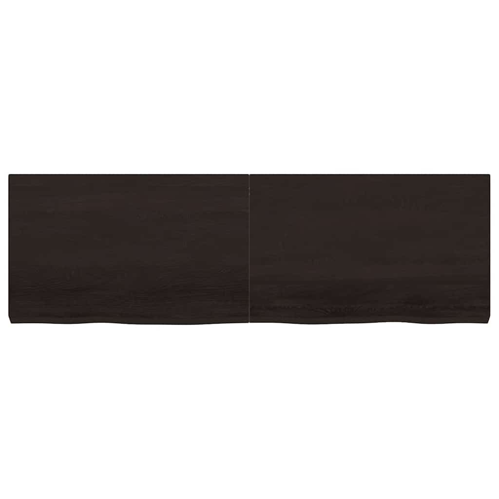 Waschtischplatte Dunkelbraun 160x50x(2-6)cm Massivholz
