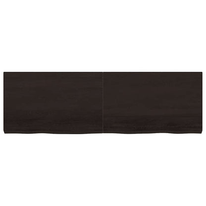 Waschtischplatte Dunkelbraun 160x50x(2-6)cm Massivholz