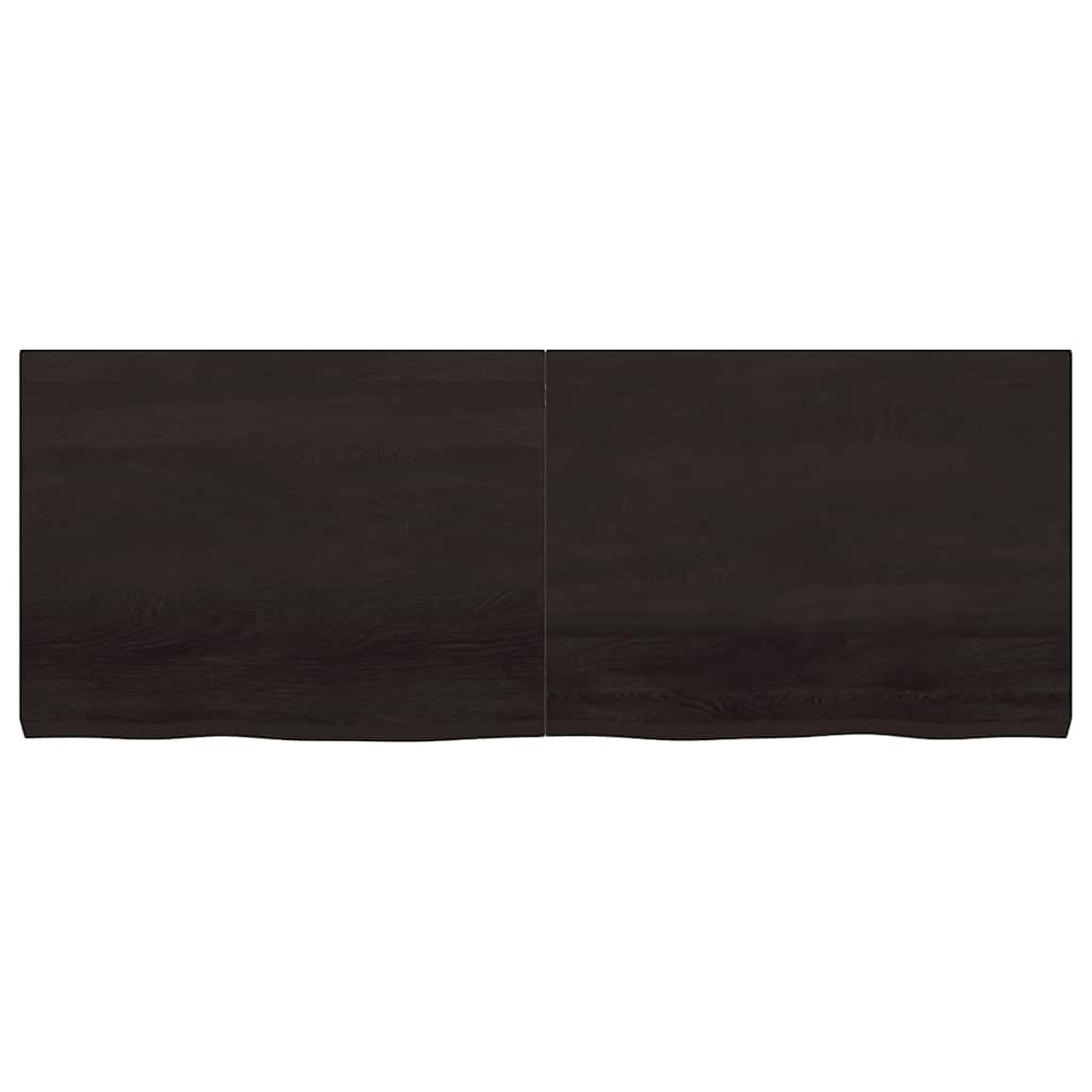 Waschtischplatte Dunkelbraun 160x60x(2-6)cm Massivholz