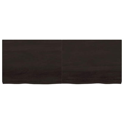 Waschtischplatte Dunkelbraun 160x60x(2-6)cm Massivholz