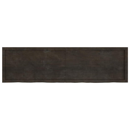 Waschtischplatte Dunkelbraun 180x50x(2-4)cm Massivholz