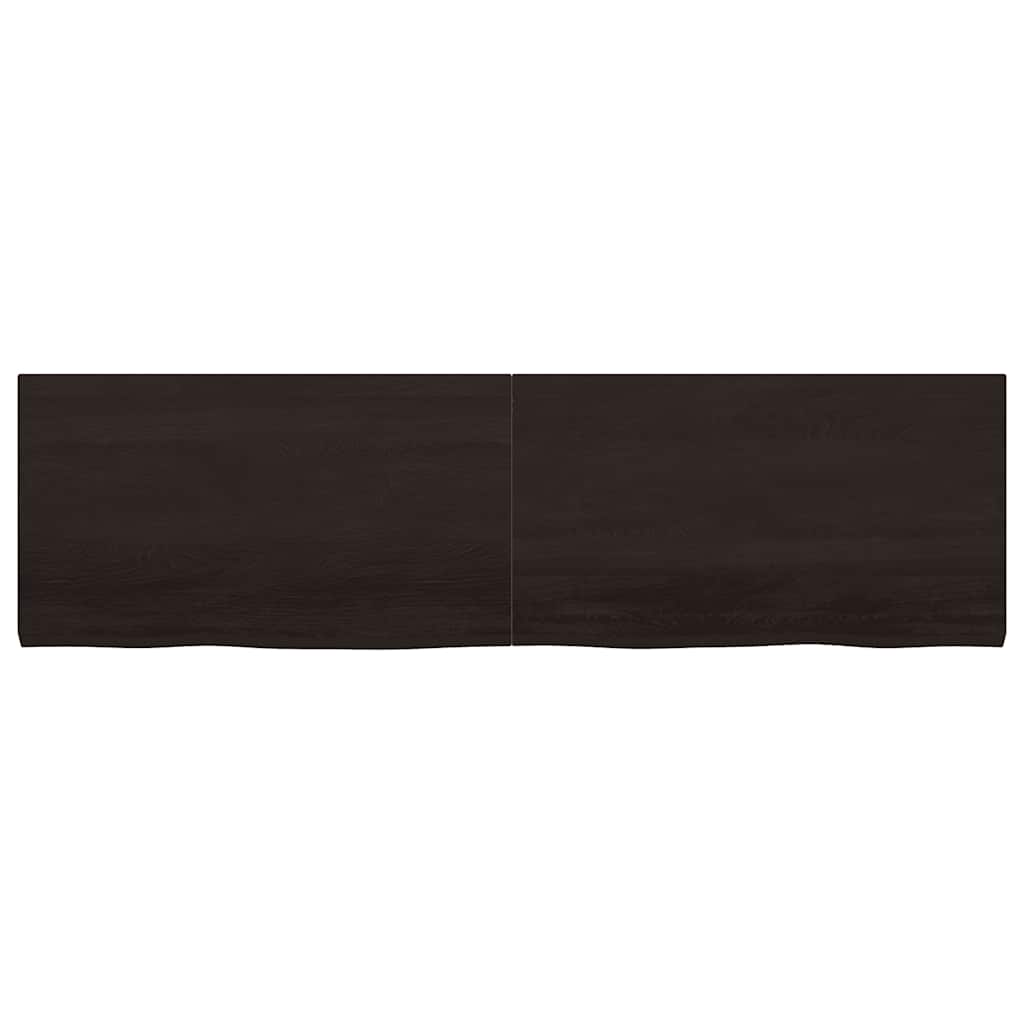 Waschtischplatte Dunkelbraun 180x50x(2-4)cm Massivholz