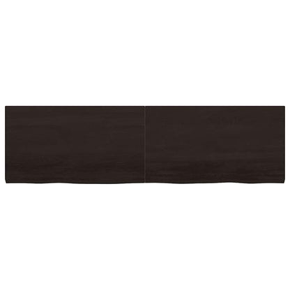 Waschtischplatte Dunkelbraun 180x50x(2-4)cm Massivholz