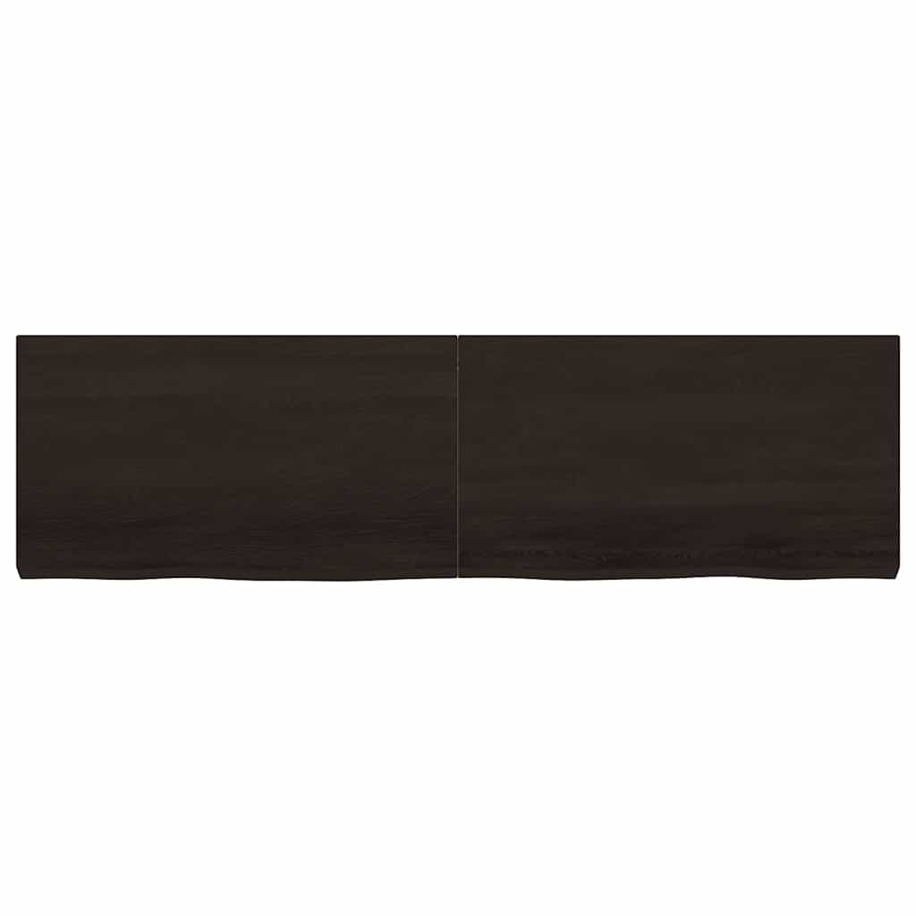 Waschtischplatte Dunkelbraun 180x50x(2-6)cm Massivholz