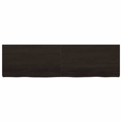 Waschtischplatte Dunkelbraun 180x50x(2-6)cm Massivholz