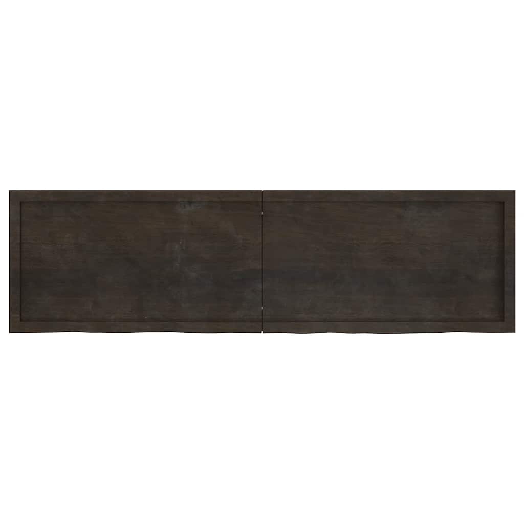 Waschtischplatte Dunkelbraun 180x50x(2-6)cm Massivholz