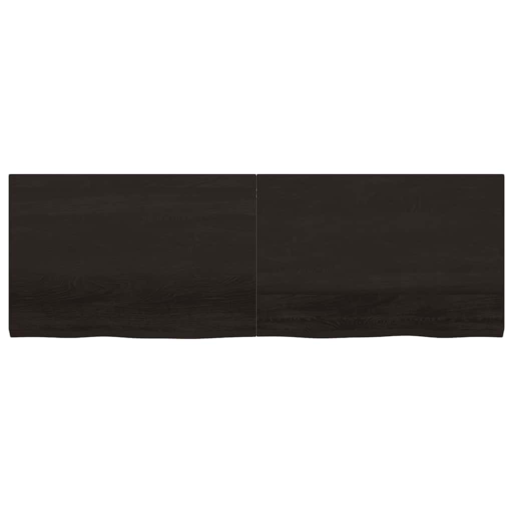 Waschtischplatte Dunkelbraun 180x60x(2-4)cm Massivholz