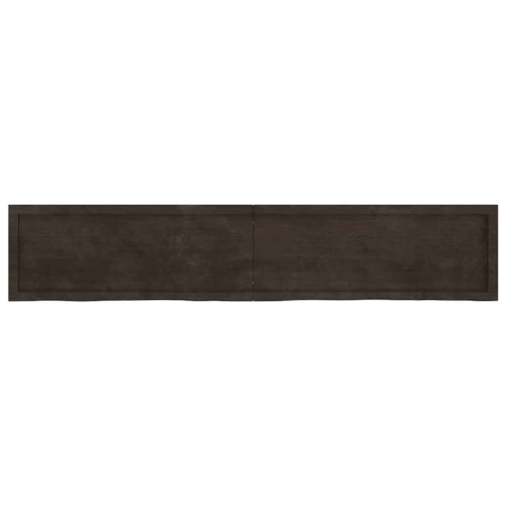 Waschtischplatte Dunkelbraun 200x40x(2-6)cm Massivholz