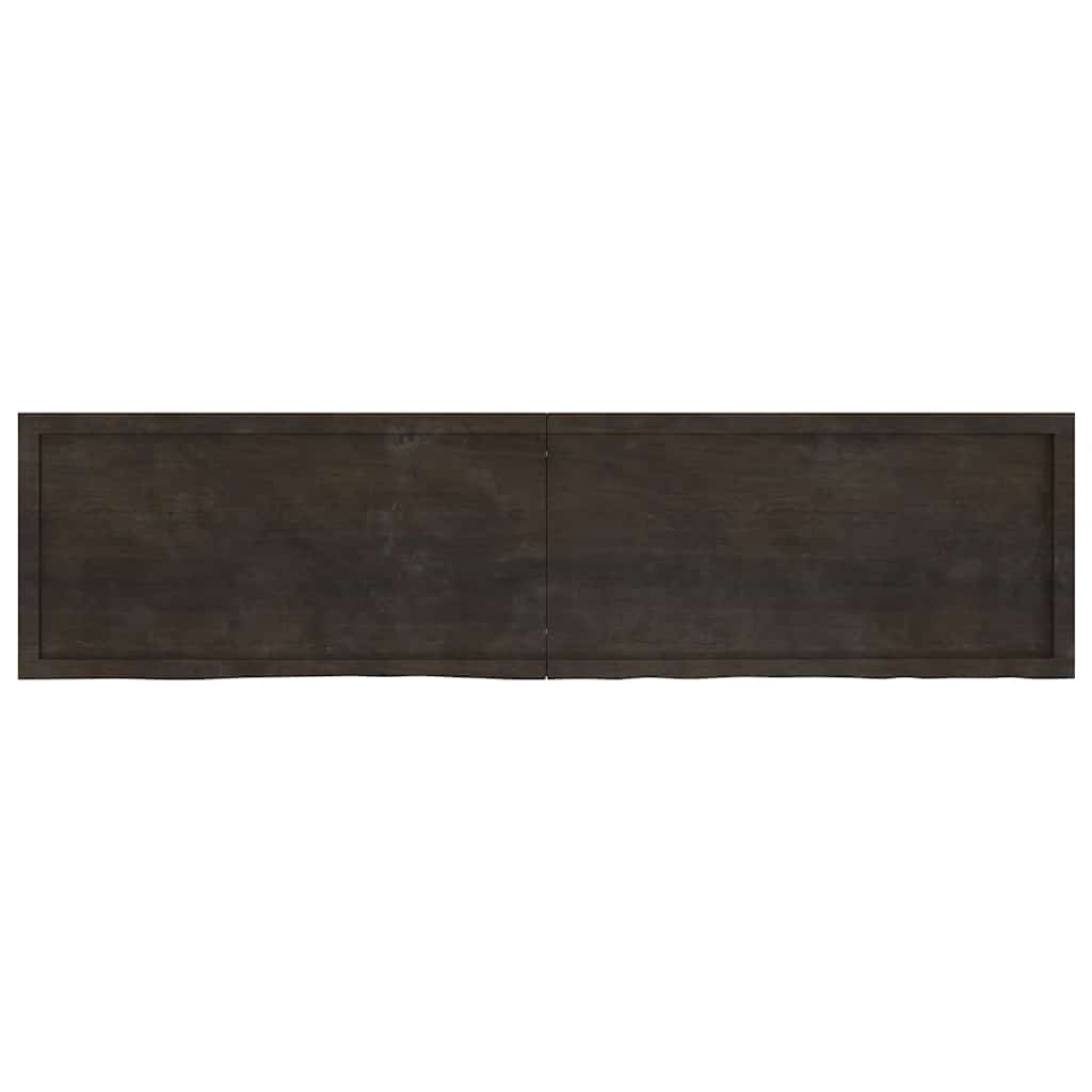 Waschtischplatte Dunkelbraun 200x50x(2-4)cm Massivholz