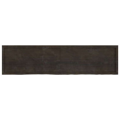 Waschtischplatte Dunkelbraun 200x50x(2-4)cm Massivholz