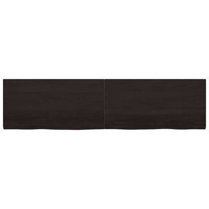 Waschtischplatte Dunkelbraun 200x50x(2-4)cm Massivholz