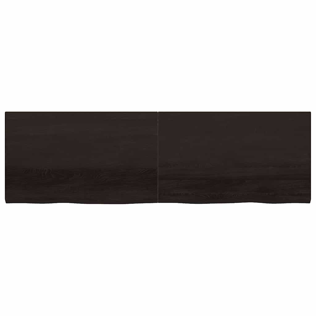 Waschtischplatte Dunkelbraun 200x60x(2-4)cm Massivholz