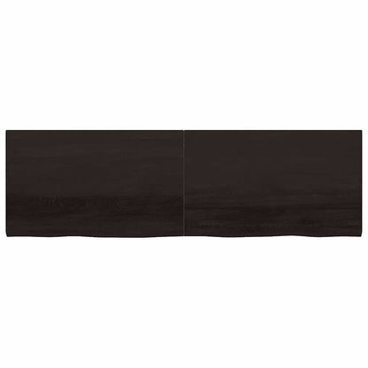 Waschtischplatte Dunkelbraun 200x60x(2-4)cm Massivholz