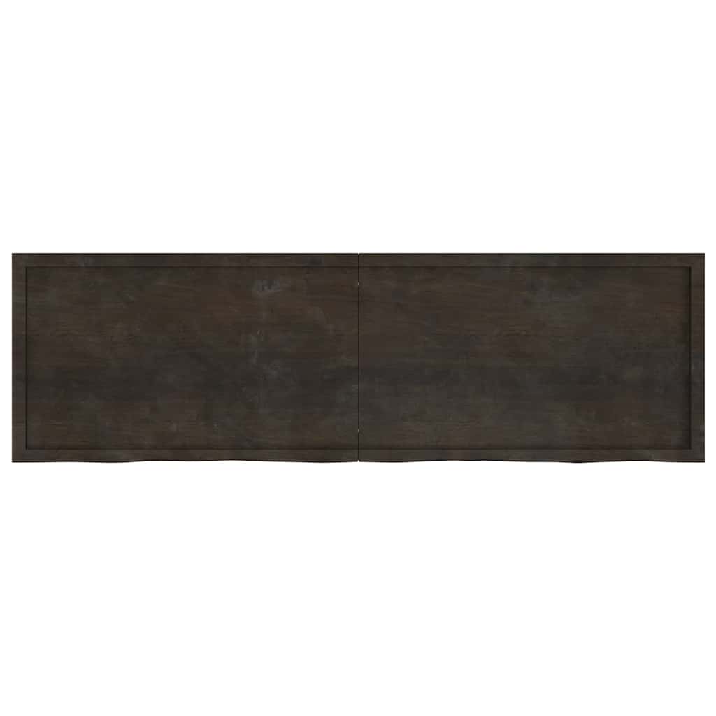 Waschtischplatte Dunkelbraun 200x60x(2-6)cm Massivholz