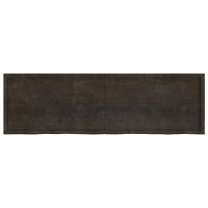 Waschtischplatte Dunkelbraun 200x60x(2-6)cm Massivholz