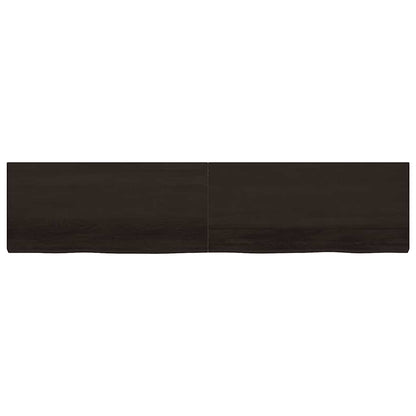 Waschtischplatte Dunkelbraun 220x50x(2-6)cm Massivholz