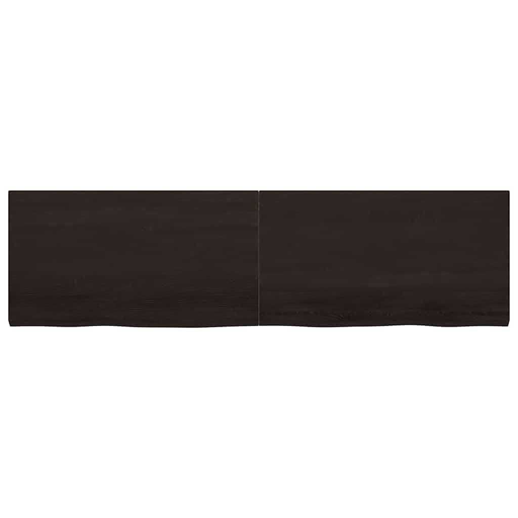 Waschtischplatte Dunkelbraun 220x60x(2-4)cm Massivholz