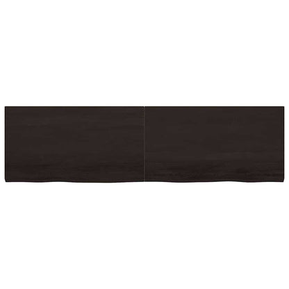 Waschtischplatte Dunkelbraun 220x60x(2-4)cm Massivholz