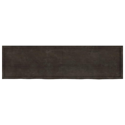 Waschtischplatte Dunkelbraun 220x60x(2-4)cm Massivholz