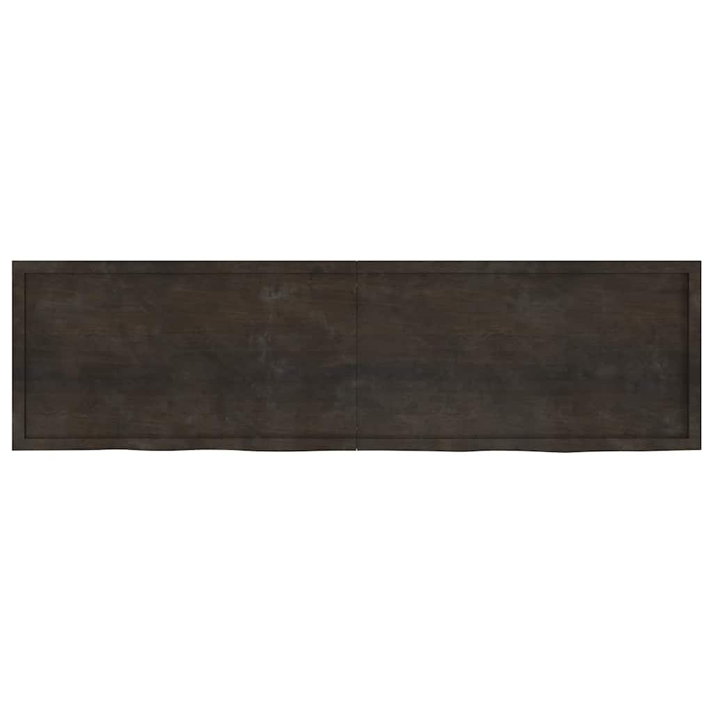 Waschtischplatte Dunkelbraun 220x60x(2-6)cm Massivholz