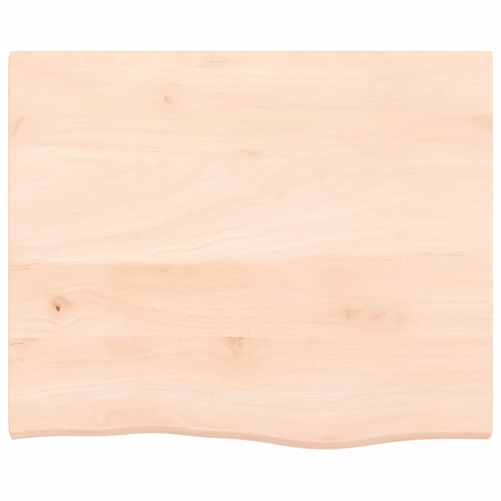 Tischplatte 60x50x2 cm Massivholz Eiche Unbehandelt