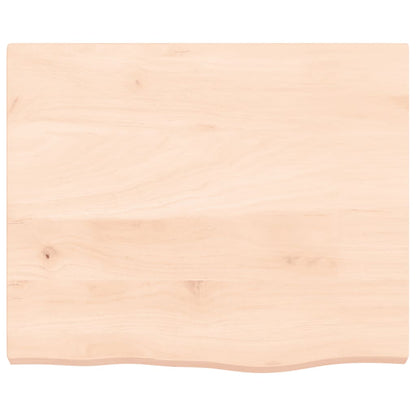 Tischplatte 60x50x(2-4) cm Massivholz Eiche Unbehandelt