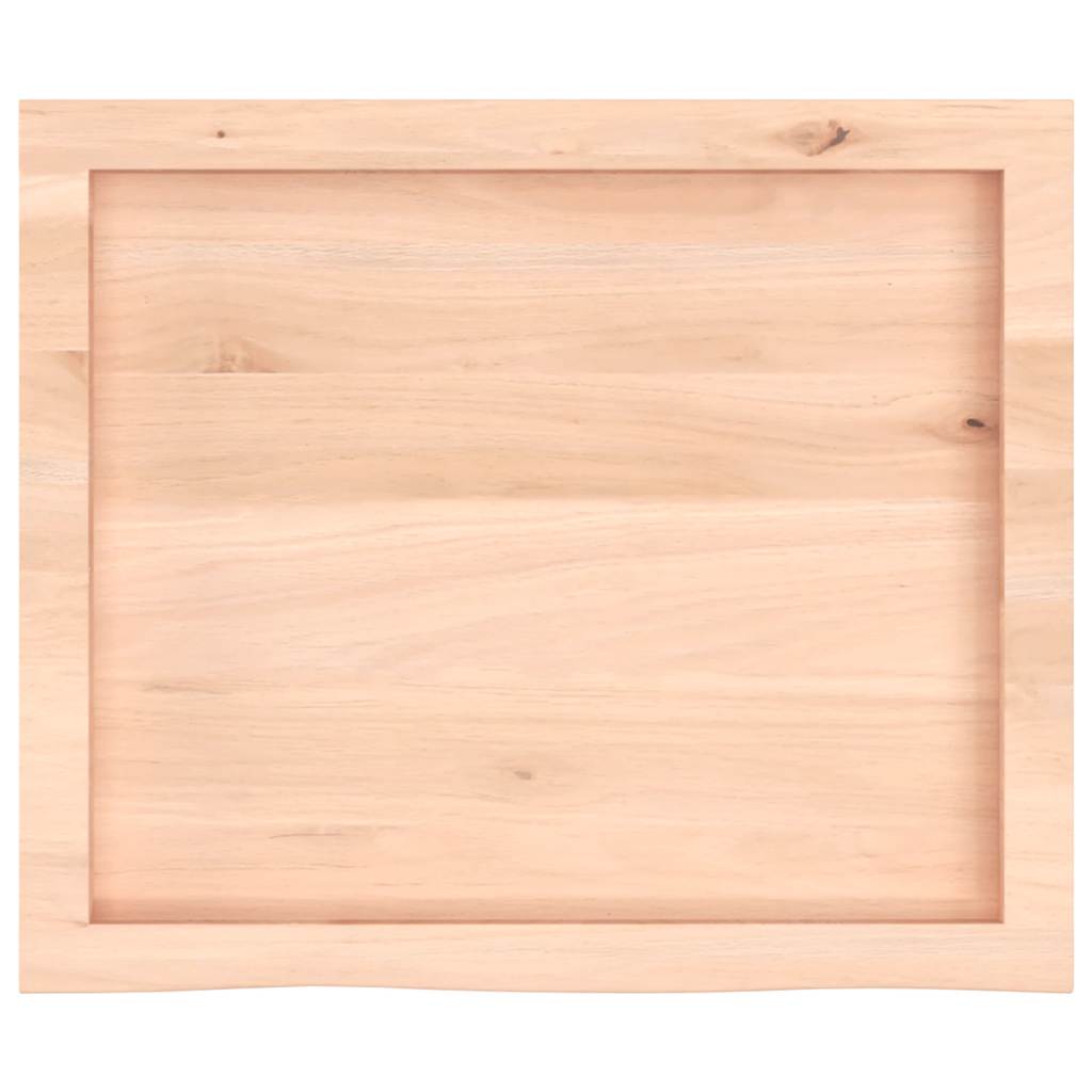 Tischplatte 60x50x(2-4) cm Massivholz Eiche Unbehandelt