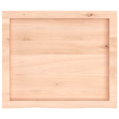Tischplatte 60x50x(2-4) cm Massivholz Eiche Unbehandelt