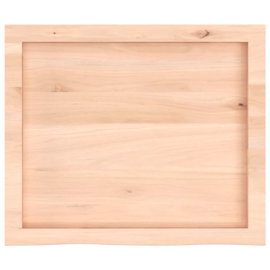 Tischplatte 60x50x(2-6) cm Massivholz Eiche Unbehandelt