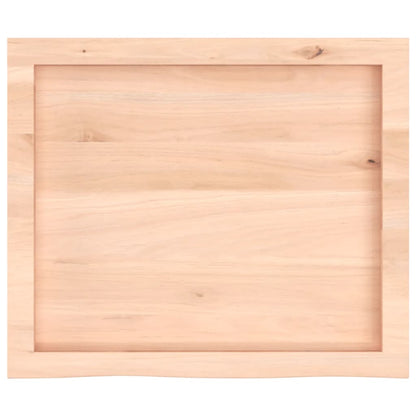 Tischplatte 60x50x(2-6) cm Massivholz Eiche Unbehandelt